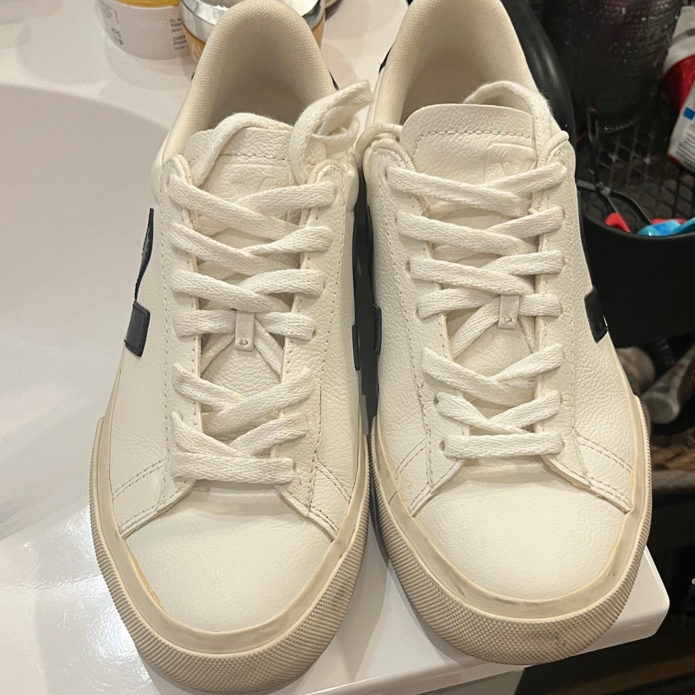 Veja White and Black Women's Athletic Shoes